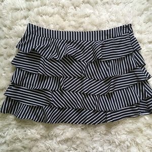 Striped Ruffle Skirt
